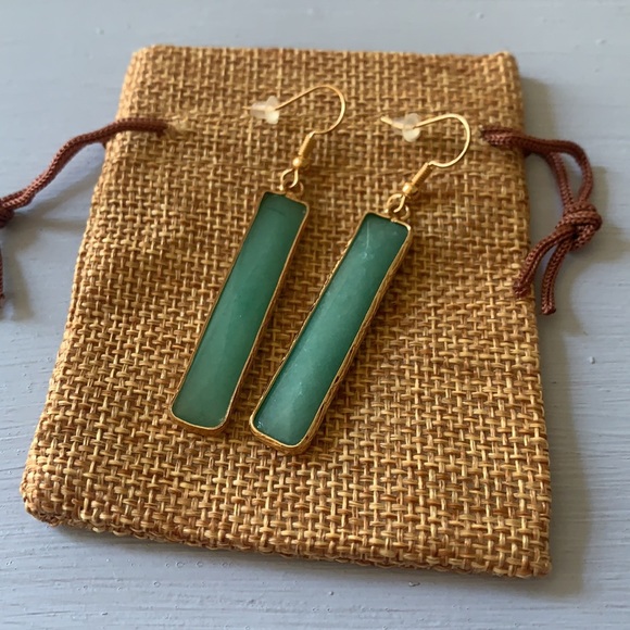 Brand New Handmade Amazonite Earrings Handmade Crystal Jewelry Pisces Gemstone - Picture 3 of 3